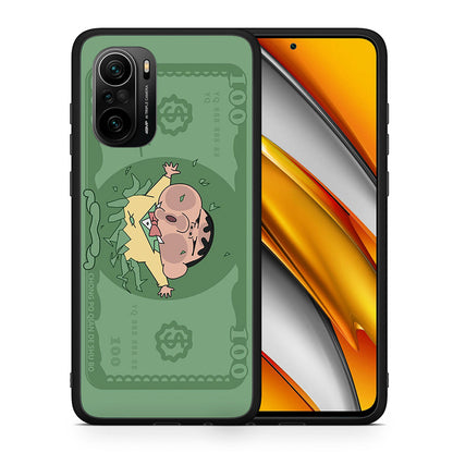 Θήκη Αγίου Βαλεντίνου Xiaomi Poco F3 Big Money από τη Smartfits με σχέδιο στο πίσω μέρος και μαύρο περίβλημα | Xiaomi Poco F3 Big Money case with colorful back and black bezels