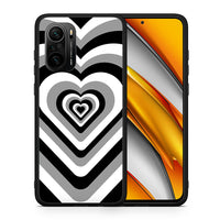 Thumbnail for Θήκη Xiaomi Poco F3 Black Hearts από τη Smartfits με σχέδιο στο πίσω μέρος και μαύρο περίβλημα | Xiaomi Poco F3 Black Hearts case with colorful back and black bezels