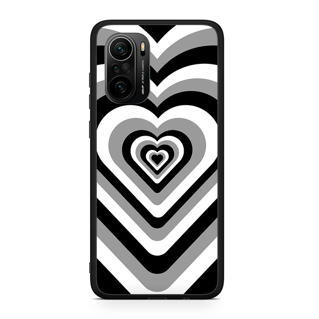 Xiaomi Poco F3 Black Hearts θήκη από τη Smartfits με σχέδιο στο πίσω μέρος και μαύρο περίβλημα | Smartphone case with colorful back and black bezels by Smartfits