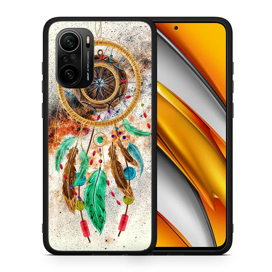 Θήκη Xiaomi Poco F3 DreamCatcher Boho από τη Smartfits με σχέδιο στο πίσω μέρος και μαύρο περίβλημα | Xiaomi Poco F3 DreamCatcher Boho case with colorful back and black bezels