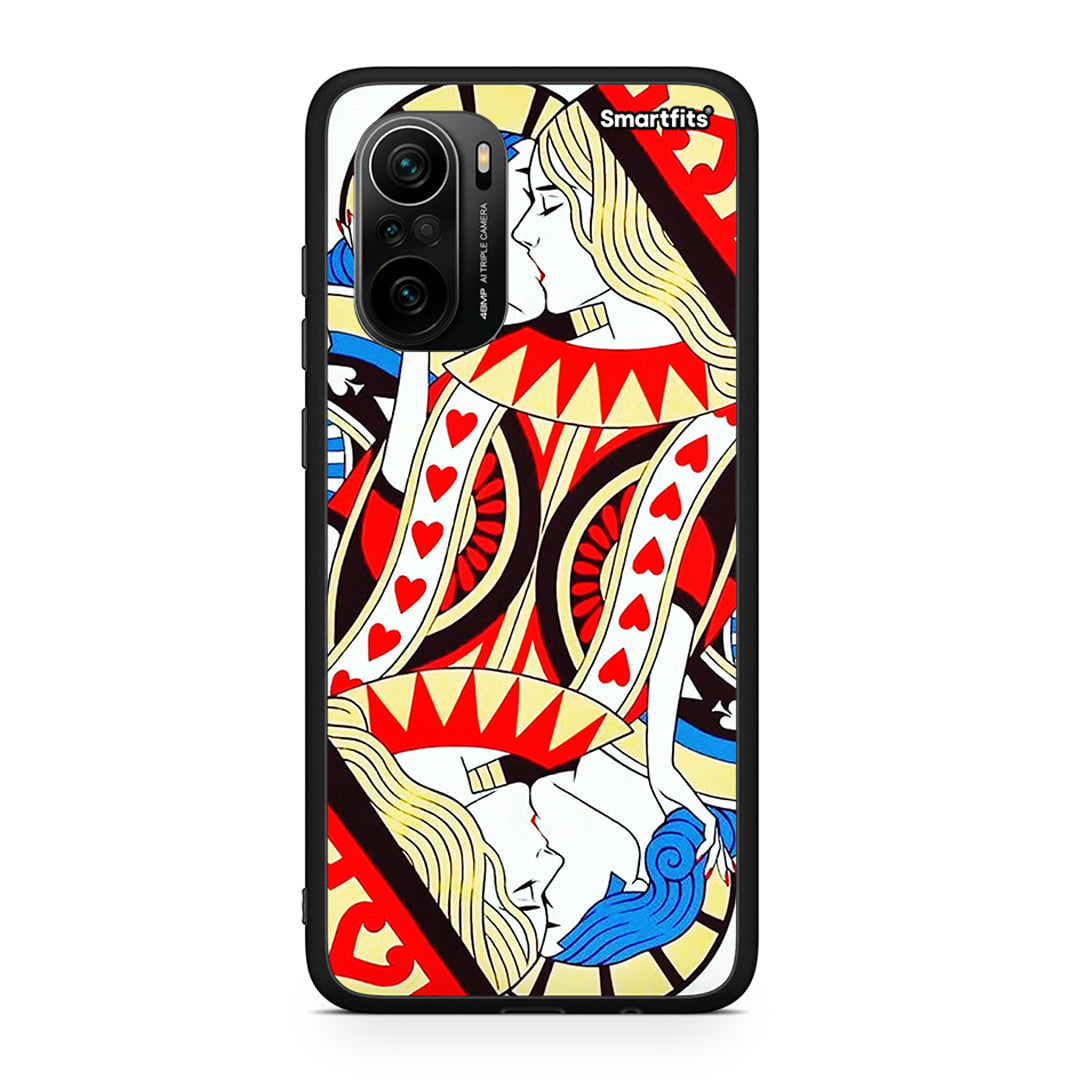 Xiaomi Mi 11i Card Love θήκη από τη Smartfits με σχέδιο στο πίσω μέρος και μαύρο περίβλημα | Smartphone case with colorful back and black bezels by Smartfits