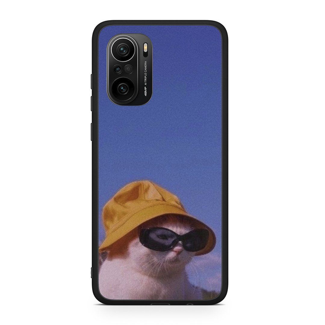 Xiaomi Poco F3 Cat Diva θήκη από τη Smartfits με σχέδιο στο πίσω μέρος και μαύρο περίβλημα | Smartphone case with colorful back and black bezels by Smartfits