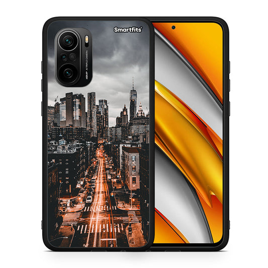 Θήκη Xiaomi Mi 11i City Lights από τη Smartfits με σχέδιο στο πίσω μέρος και μαύρο περίβλημα | Xiaomi Mi 11i City Lights case with colorful back and black bezels
