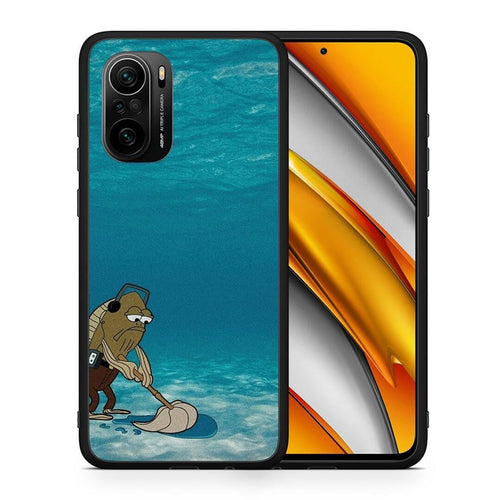 Θήκη Xiaomi Poco F3 Clean The Ocean από τη Smartfits με σχέδιο στο πίσω μέρος και μαύρο περίβλημα | Xiaomi Poco F3 Clean The Ocean case with colorful back and black bezels