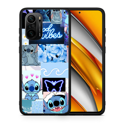 Θήκη Αγίου Βαλεντίνου Xiaomi Poco F3 Collage Good Vibes από τη Smartfits με σχέδιο στο πίσω μέρος και μαύρο περίβλημα | Xiaomi Poco F3 Collage Good Vibes case with colorful back and black bezels