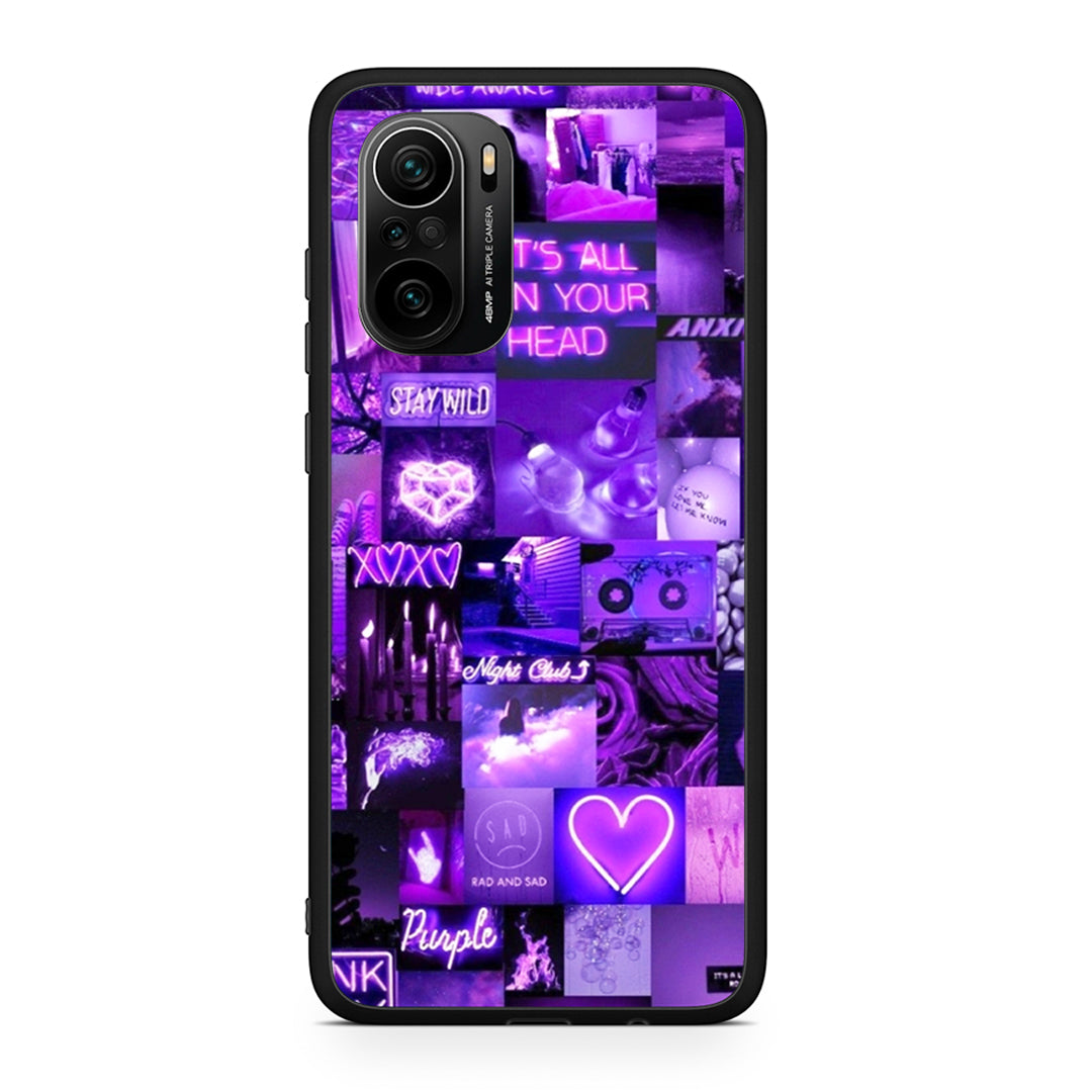 Xiaomi Mi 11i Collage Stay Wild Θήκη Αγίου Βαλεντίνου από τη Smartfits με σχέδιο στο πίσω μέρος και μαύρο περίβλημα | Smartphone case with colorful back and black bezels by Smartfits