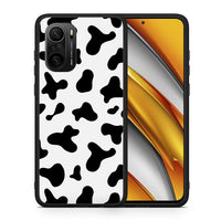Thumbnail for Θήκη Xiaomi Poco F3 Cow Print από τη Smartfits με σχέδιο στο πίσω μέρος και μαύρο περίβλημα | Xiaomi Poco F3 Cow Print case with colorful back and black bezels