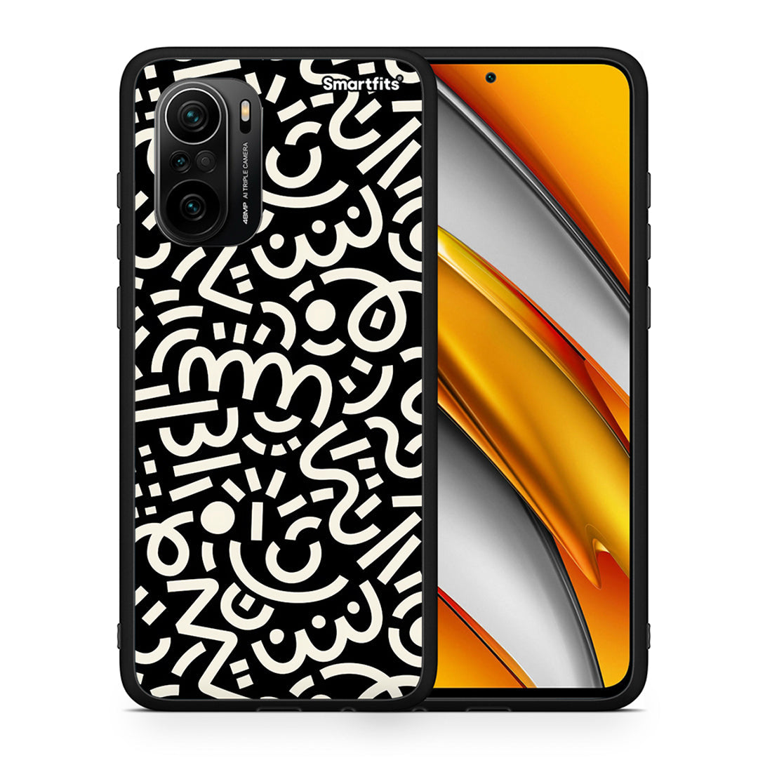 Θήκη Xiaomi Mi 11i Doodle Art από τη Smartfits με σχέδιο στο πίσω μέρος και μαύρο περίβλημα | Xiaomi Mi 11i Doodle Art case with colorful back and black bezels