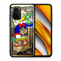 Thumbnail for Θήκη Xiaomi Poco F3 Duck Money από τη Smartfits με σχέδιο στο πίσω μέρος και μαύρο περίβλημα | Xiaomi Poco F3 Duck Money case with colorful back and black bezels