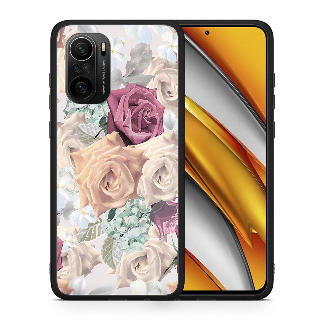 Θήκη Xiaomi Poco F3 Bouquet Floral από τη Smartfits με σχέδιο στο πίσω μέρος και μαύρο περίβλημα | Xiaomi Poco F3 Bouquet Floral case with colorful back and black bezels