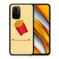 Thumbnail for Θήκη Αγίου Βαλεντίνου Xiaomi Poco F3 Fries Before Guys από τη Smartfits με σχέδιο στο πίσω μέρος και μαύρο περίβλημα | Xiaomi Poco F3 Fries Before Guys case with colorful back and black bezels