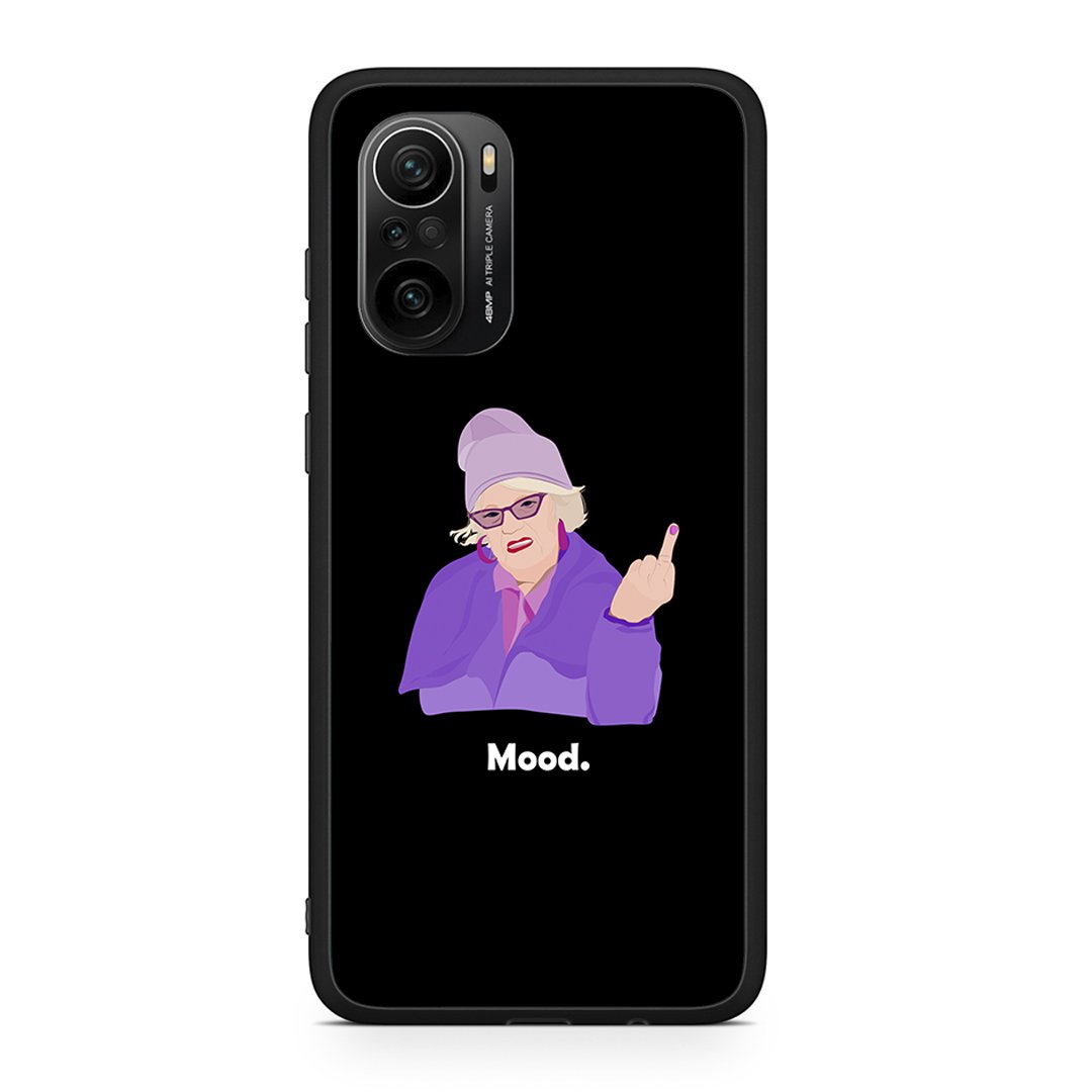 Xiaomi Poco F3 Grandma Mood Black θήκη από τη Smartfits με σχέδιο στο πίσω μέρος και μαύρο περίβλημα | Smartphone case with colorful back and black bezels by Smartfits