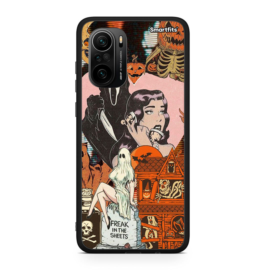 Xiaomi Poco F3 Halloween Collage Θήκη από τη Smartfits με σχέδιο στο πίσω μέρος και μαύρο περίβλημα | Smartphone case with colorful back and black bezels by Smartfits