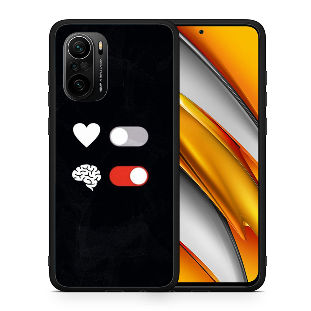 Θήκη Αγίου Βαλεντίνου Xiaomi Mi 11i Heart Vs Brain από τη Smartfits με σχέδιο στο πίσω μέρος και μαύρο περίβλημα | Xiaomi Mi 11i Heart Vs Brain case with colorful back and black bezels