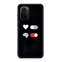 Thumbnail for Xiaomi Poco F3 Heart Vs Brain Θήκη Αγίου Βαλεντίνου από τη Smartfits με σχέδιο στο πίσω μέρος και μαύρο περίβλημα | Smartphone case with colorful back and black bezels by Smartfits