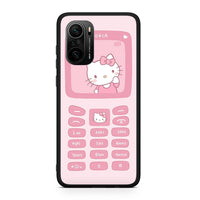 Thumbnail for Xiaomi Poco F3 Hello Kitten Θήκη Αγίου Βαλεντίνου από τη Smartfits με σχέδιο στο πίσω μέρος και μαύρο περίβλημα | Smartphone case with colorful back and black bezels by Smartfits