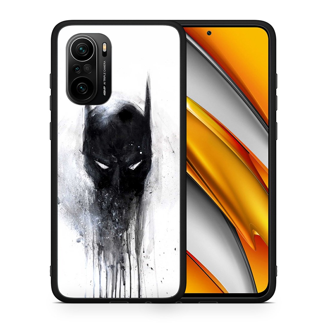 Θήκη Xiaomi Poco F3 Paint Bat Hero από τη Smartfits με σχέδιο στο πίσω μέρος και μαύρο περίβλημα | Xiaomi Poco F3 Paint Bat Hero case with colorful back and black bezels