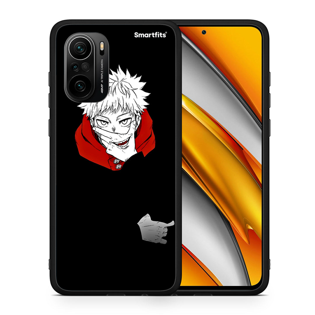 Θήκη Xiaomi Poco F3 Itadori Anime από τη Smartfits με σχέδιο στο πίσω μέρος και μαύρο περίβλημα | Xiaomi Poco F3 Itadori Anime case with colorful back and black bezels