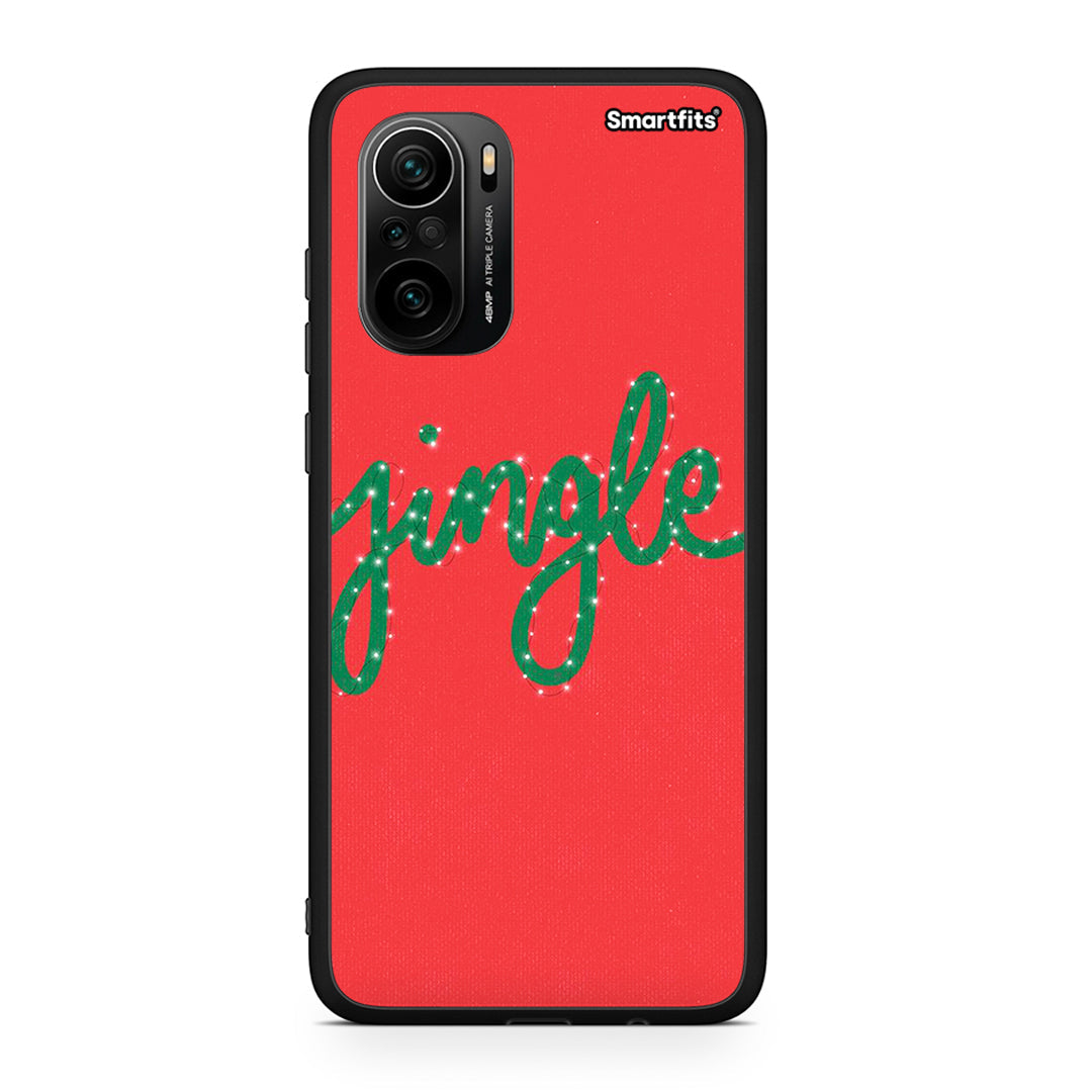 Xiaomi Poco F3 Jingle Xmas θήκη από τη Smartfits με σχέδιο στο πίσω μέρος και μαύρο περίβλημα | Smartphone case with colorful back and black bezels by Smartfits