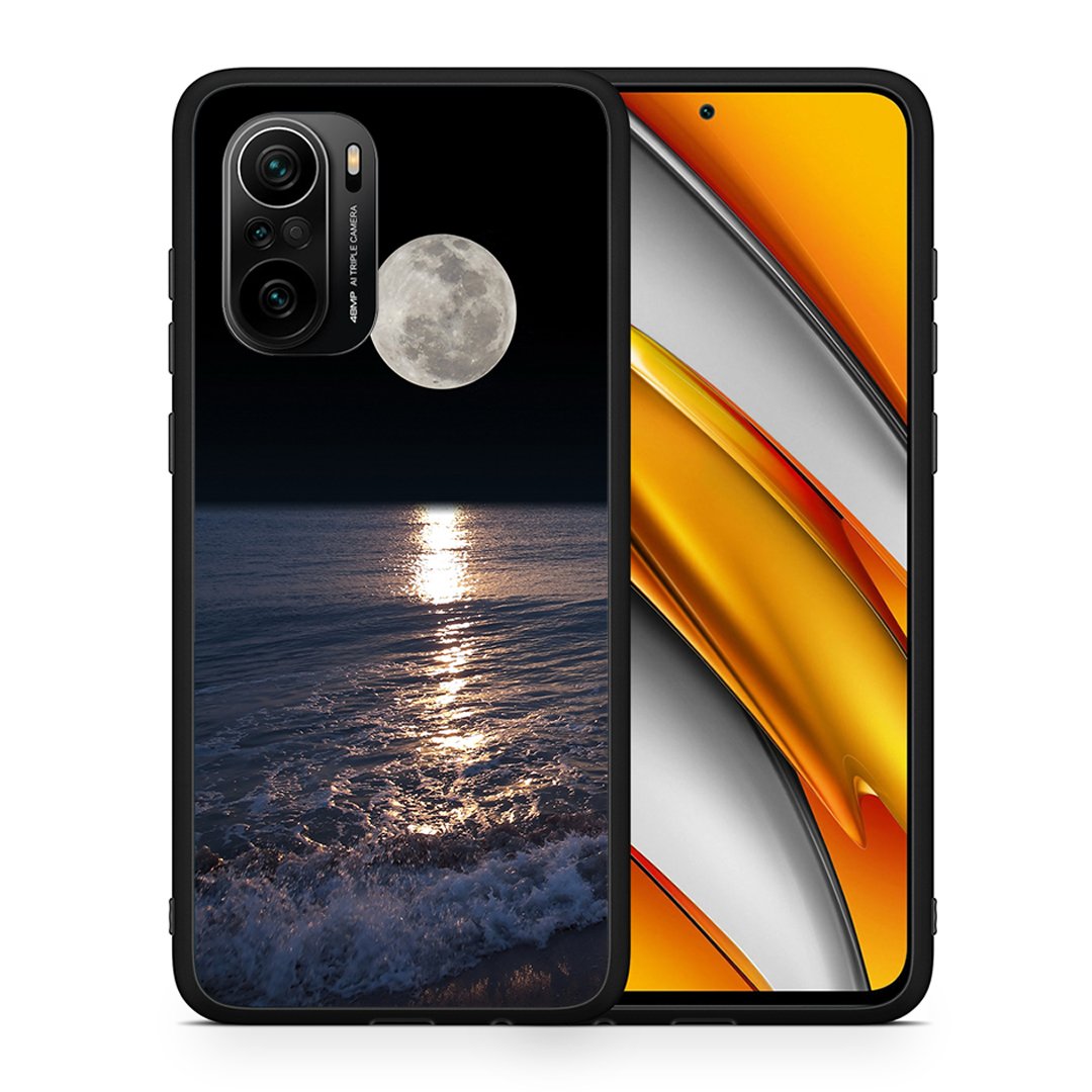 Θήκη Xiaomi Poco F3 Moon Landscape από τη Smartfits με σχέδιο στο πίσω μέρος και μαύρο περίβλημα | Xiaomi Poco F3 Moon Landscape case with colorful back and black bezels