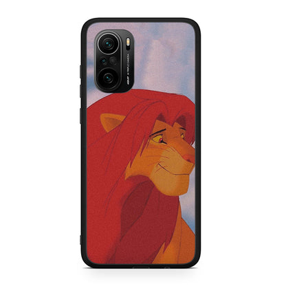 Xiaomi Poco F3 Lion Love 1 Θήκη Αγίου Βαλεντίνου από τη Smartfits με σχέδιο στο πίσω μέρος και μαύρο περίβλημα | Smartphone case with colorful back and black bezels by Smartfits