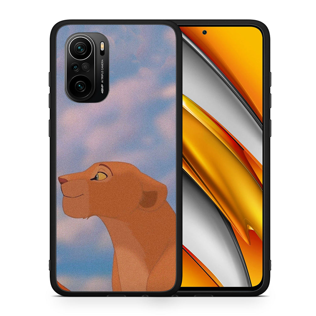 Θήκη Αγίου Βαλεντίνου Xiaomi Poco F3 Lion Love 2 από τη Smartfits με σχέδιο στο πίσω μέρος και μαύρο περίβλημα | Xiaomi Poco F3 Lion Love 2 case with colorful back and black bezels