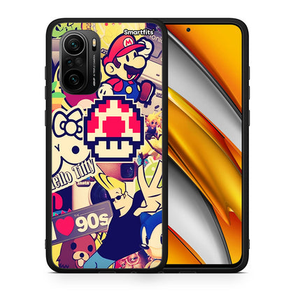 Θήκη Xiaomi Mi 11i Love The 90s από τη Smartfits με σχέδιο στο πίσω μέρος και μαύρο περίβλημα | Xiaomi Mi 11i Love The 90s case with colorful back and black bezels