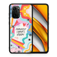 Thumbnail for Θήκη Xiaomi Poco F3 Manifest Your Vision από τη Smartfits με σχέδιο στο πίσω μέρος και μαύρο περίβλημα | Xiaomi Poco F3 Manifest Your Vision case with colorful back and black bezels