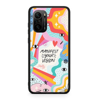 Thumbnail for Xiaomi Mi 11i Manifest Your Vision θήκη από τη Smartfits με σχέδιο στο πίσω μέρος και μαύρο περίβλημα | Smartphone case with colorful back and black bezels by Smartfits