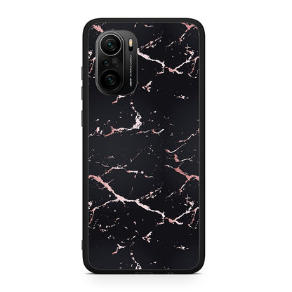 Xiaomi Mi 11i Black Rosegold Marble θήκη από τη Smartfits με σχέδιο στο πίσω μέρος και μαύρο περίβλημα | Smartphone case with colorful back and black bezels by Smartfits