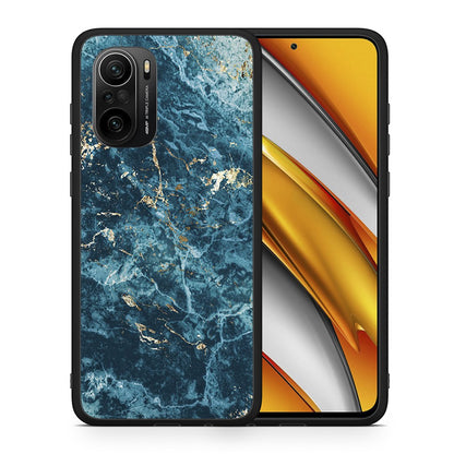 Θήκη Xiaomi Mi 11i Marble Blue από τη Smartfits με σχέδιο στο πίσω μέρος και μαύρο περίβλημα | Xiaomi Mi 11i Marble Blue case with colorful back and black bezels