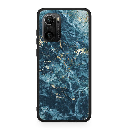 Xiaomi Poco F3 Marble Blue θήκη από τη Smartfits με σχέδιο στο πίσω μέρος και μαύρο περίβλημα | Smartphone case with colorful back and black bezels by Smartfits