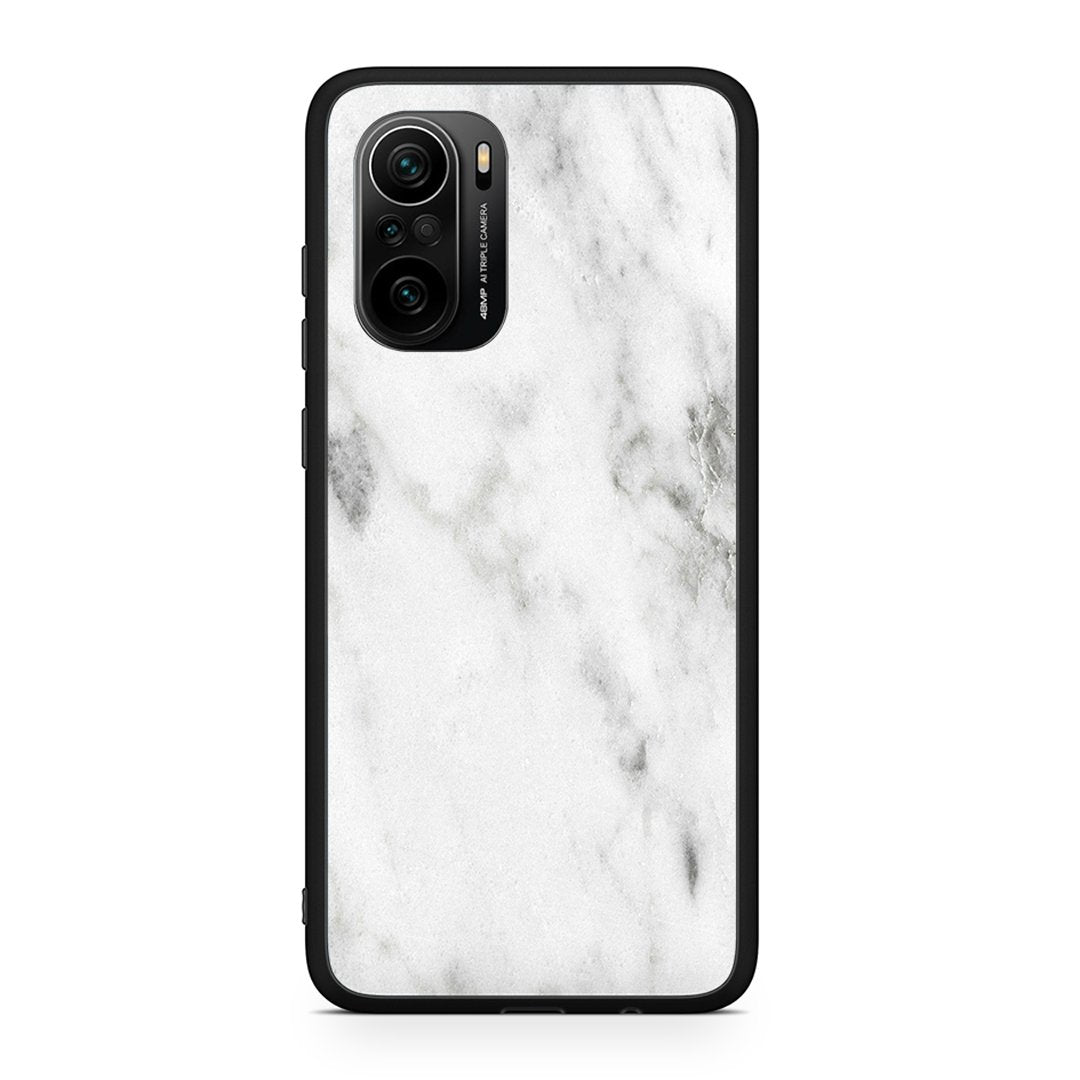 Xiaomi Mi 11i White marble θήκη από τη Smartfits με σχέδιο στο πίσω μέρος και μαύρο περίβλημα | Smartphone case with colorful back and black bezels by Smartfits