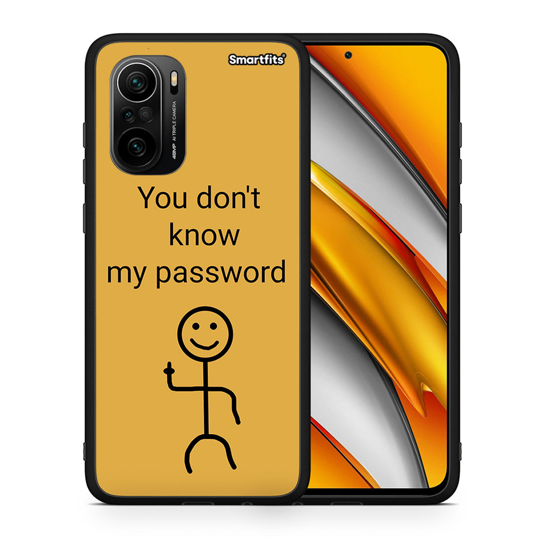 Θήκη Xiaomi Poco F3 My Password από τη Smartfits με σχέδιο στο πίσω μέρος και μαύρο περίβλημα | Xiaomi Poco F3 My Password case with colorful back and black bezels