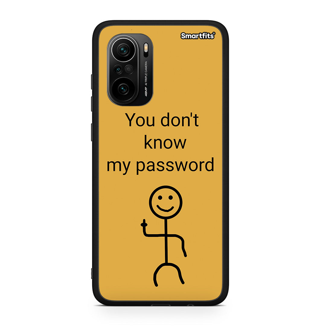 Xiaomi Poco F3 My Password Θήκη από τη Smartfits με σχέδιο στο πίσω μέρος και μαύρο περίβλημα | Smartphone case with colorful back and black bezels by Smartfits