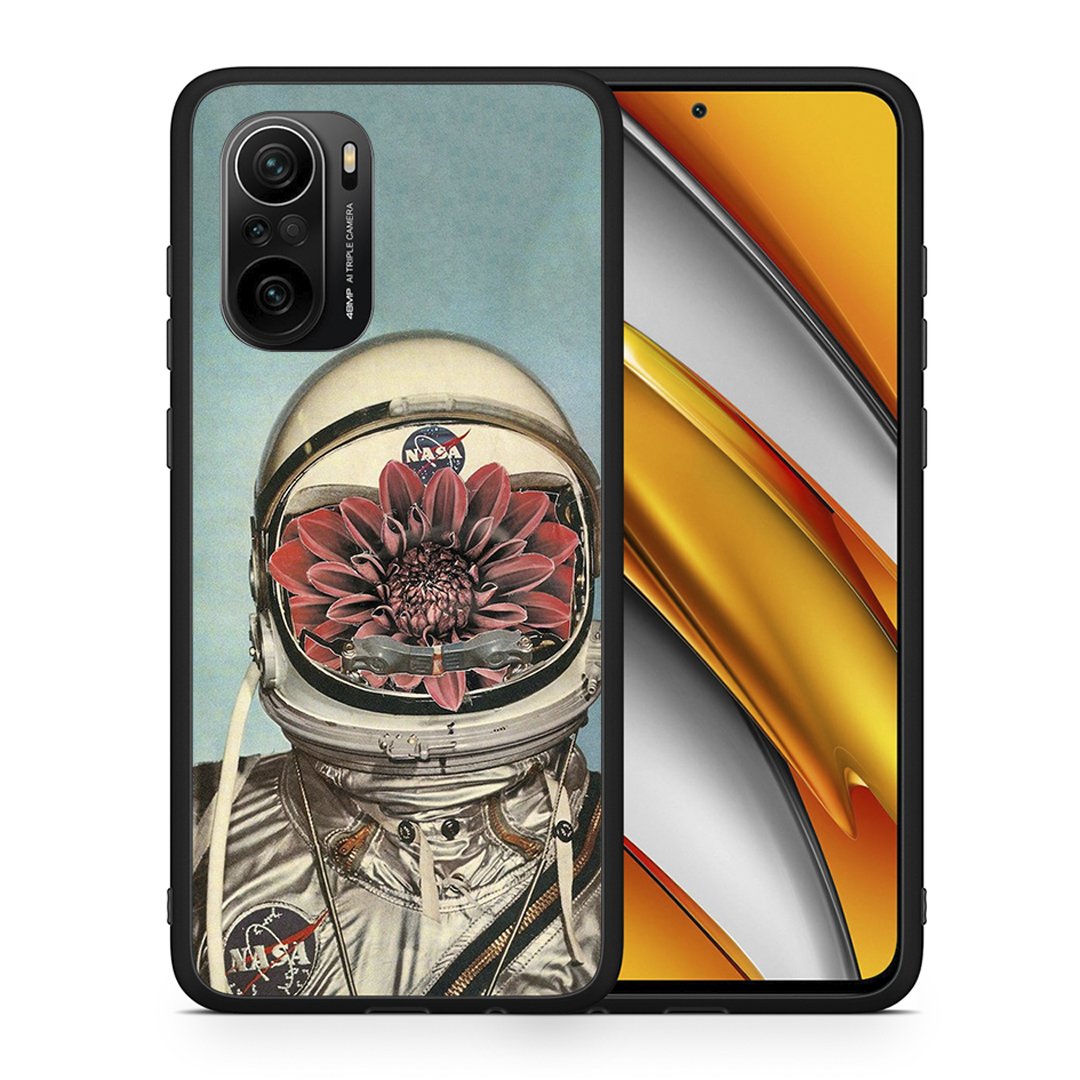 Θήκη Xiaomi Poco F3 Nasa Bloom από τη Smartfits με σχέδιο στο πίσω μέρος και μαύρο περίβλημα | Xiaomi Poco F3 Nasa Bloom case with colorful back and black bezels