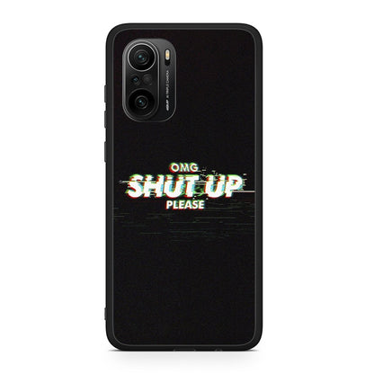 Xiaomi Poco F3 OMG ShutUp θήκη από τη Smartfits με σχέδιο στο πίσω μέρος και μαύρο περίβλημα | Smartphone case with colorful back and black bezels by Smartfits
