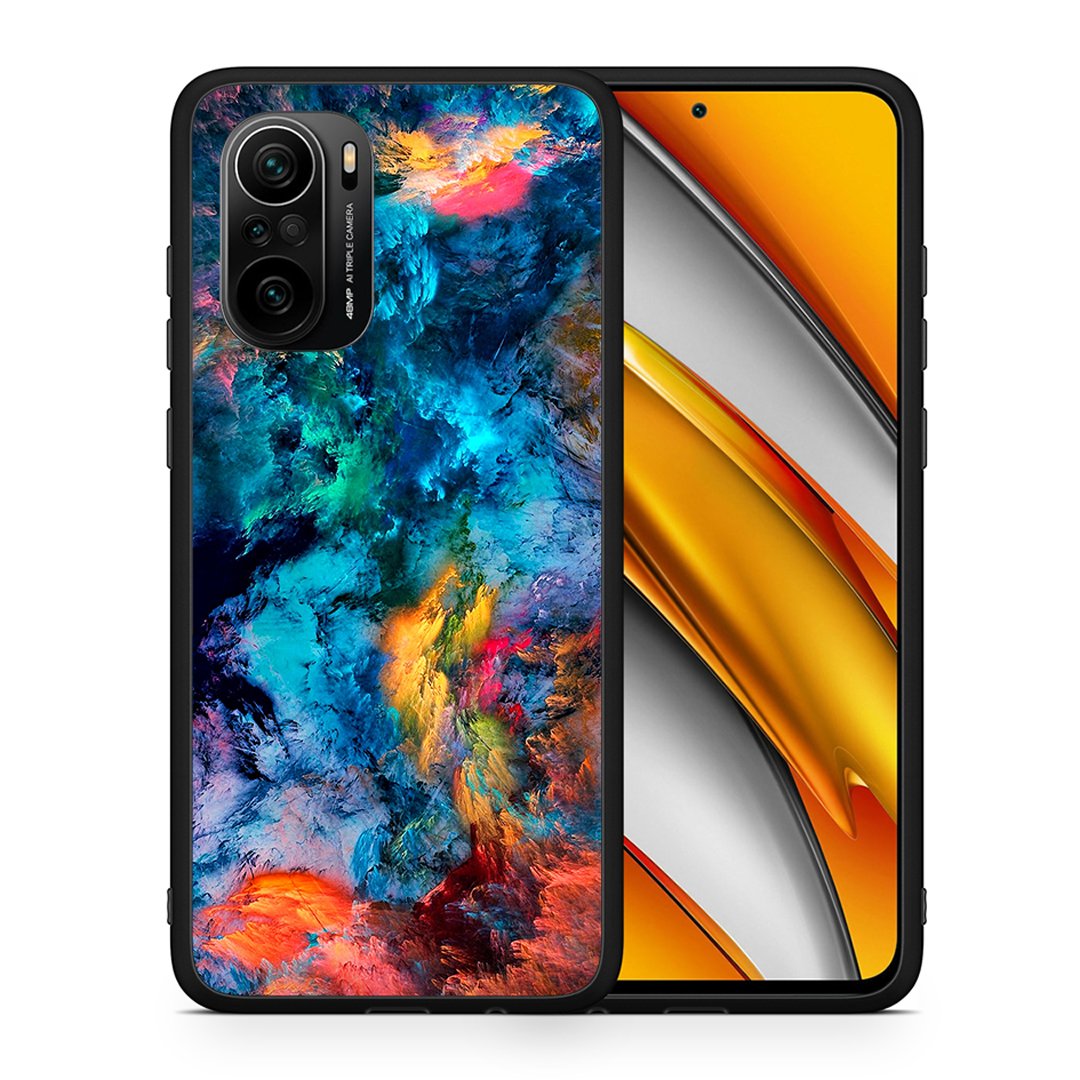 Θήκη Xiaomi Poco F3 Crayola Paint από τη Smartfits με σχέδιο στο πίσω μέρος και μαύρο περίβλημα | Xiaomi Poco F3 Crayola Paint case with colorful back and black bezels