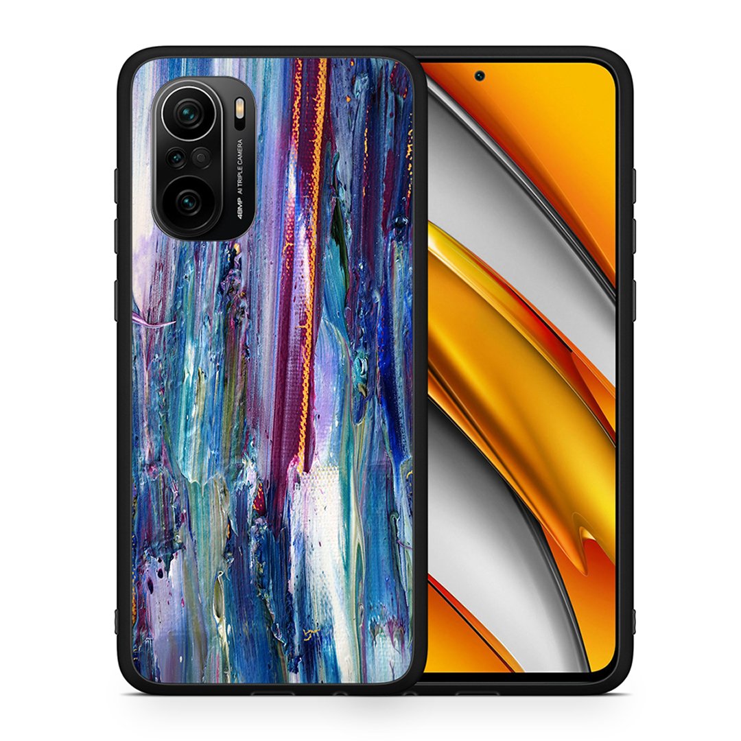 Θήκη Xiaomi Poco F3 Winter Paint από τη Smartfits με σχέδιο στο πίσω μέρος και μαύρο περίβλημα | Xiaomi Poco F3 Winter Paint case with colorful back and black bezels