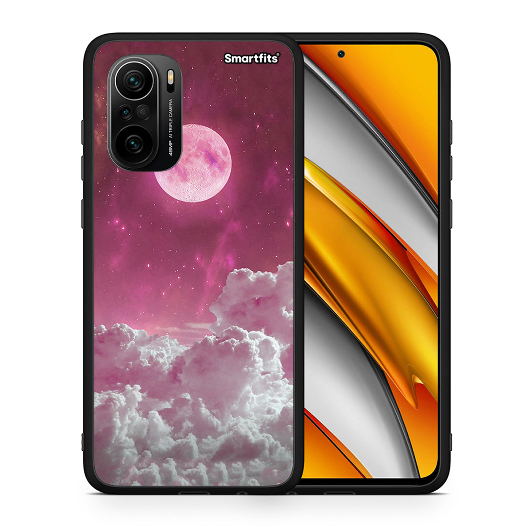 Θήκη Xiaomi Mi 11i Pink Moon από τη Smartfits με σχέδιο στο πίσω μέρος και μαύρο περίβλημα | Xiaomi Mi 11i Pink Moon case with colorful back and black bezels