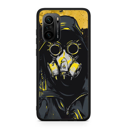 Xiaomi Poco F3 Mask PopArt θήκη από τη Smartfits με σχέδιο στο πίσω μέρος και μαύρο περίβλημα | Smartphone case with colorful back and black bezels by Smartfits