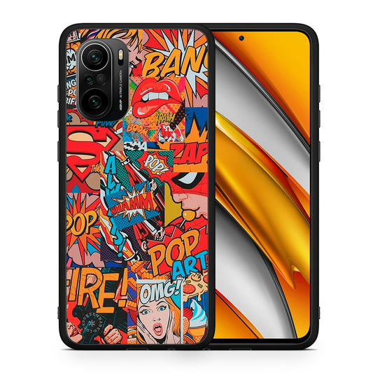Θήκη Xiaomi Poco F3 PopArt OMG από τη Smartfits με σχέδιο στο πίσω μέρος και μαύρο περίβλημα | Xiaomi Poco F3 PopArt OMG case with colorful back and black bezels