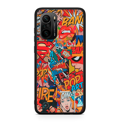 Xiaomi Poco F3 PopArt OMG θήκη από τη Smartfits με σχέδιο στο πίσω μέρος και μαύρο περίβλημα | Smartphone case with colorful back and black bezels by Smartfits