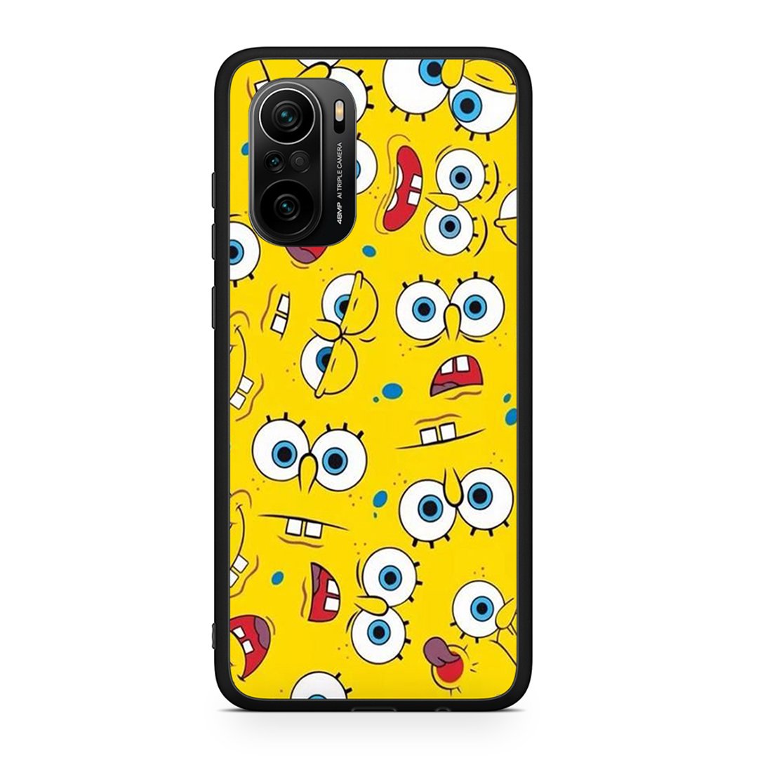 Xiaomi Poco F3 Sponge PopArt θήκη από τη Smartfits με σχέδιο στο πίσω μέρος και μαύρο περίβλημα | Smartphone case with colorful back and black bezels by Smartfits