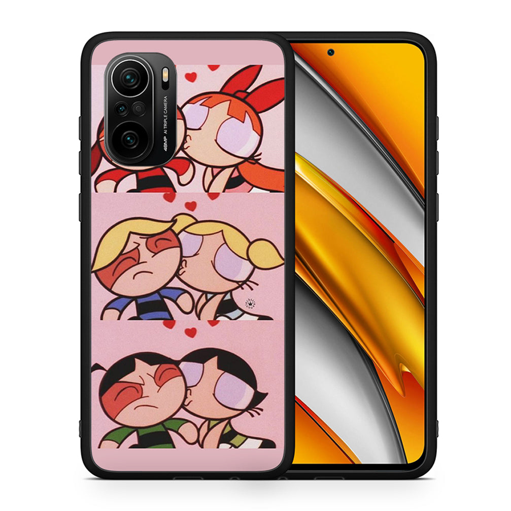 Θήκη Αγίου Βαλεντίνου Xiaomi Poco F3 Puff Love από τη Smartfits με σχέδιο στο πίσω μέρος και μαύρο περίβλημα | Xiaomi Poco F3 Puff Love case with colorful back and black bezels