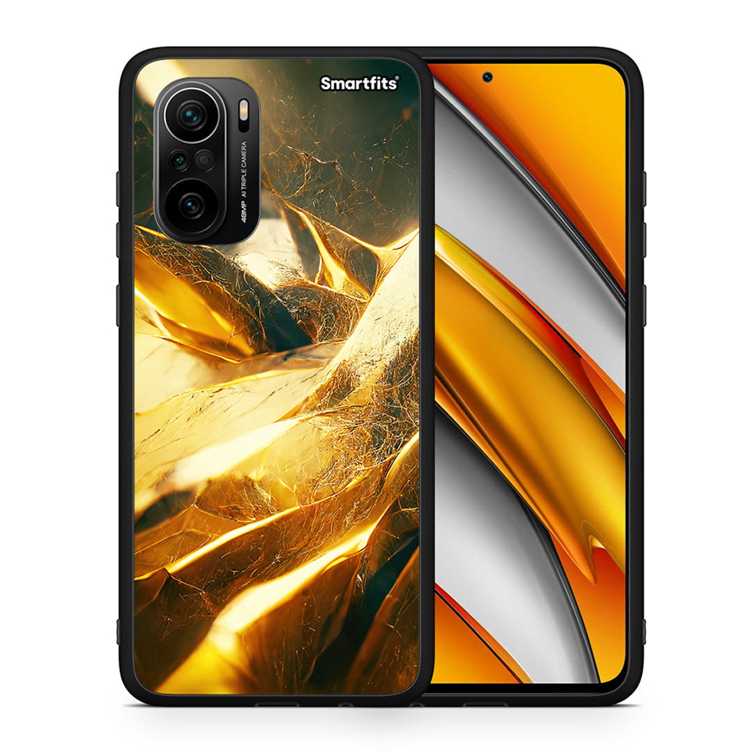 Θήκη Xiaomi Poco F3 Real Gold από τη Smartfits με σχέδιο στο πίσω μέρος και μαύρο περίβλημα | Xiaomi Poco F3 Real Gold case with colorful back and black bezels