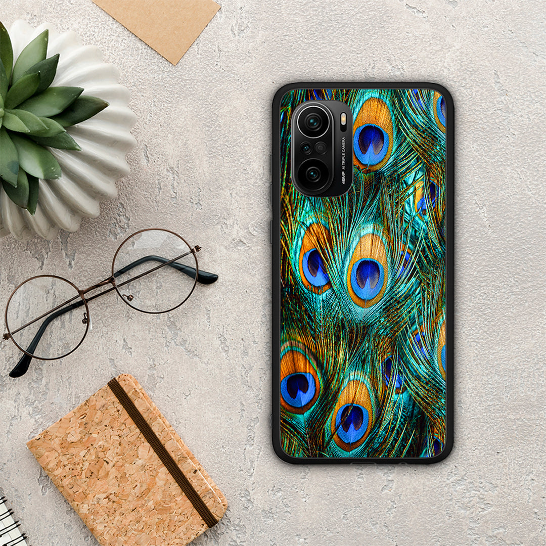 Real Peacock Feathers - Xiaomi Poco F3 θήκη