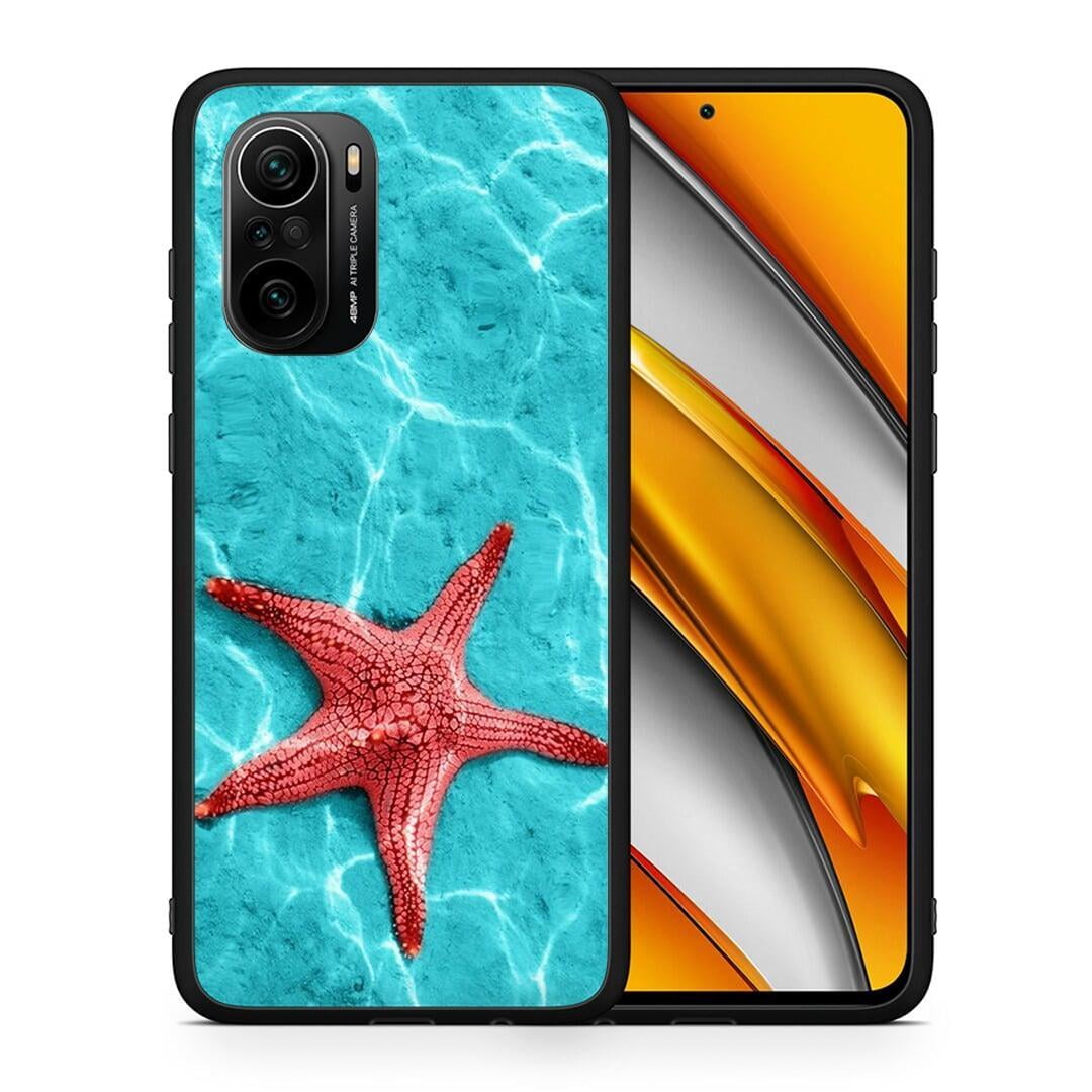 Θήκη Xiaomi Mi 11i Red Starfish από τη Smartfits με σχέδιο στο πίσω μέρος και μαύρο περίβλημα | Xiaomi Mi 11i Red Starfish case with colorful back and black bezels