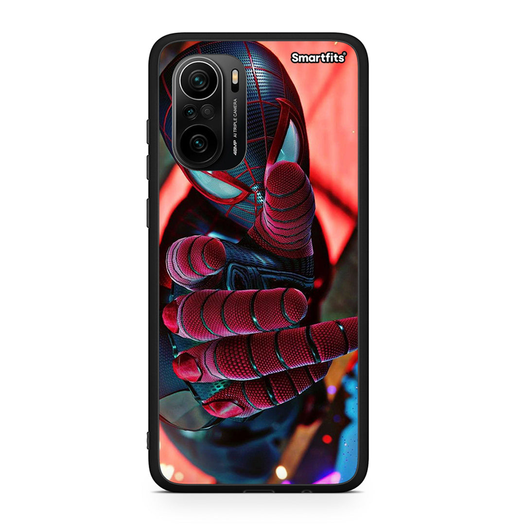 Xiaomi Mi 11i Spider Hand Θήκη από τη Smartfits με σχέδιο στο πίσω μέρος και μαύρο περίβλημα | Smartphone case with colorful back and black bezels by Smartfits