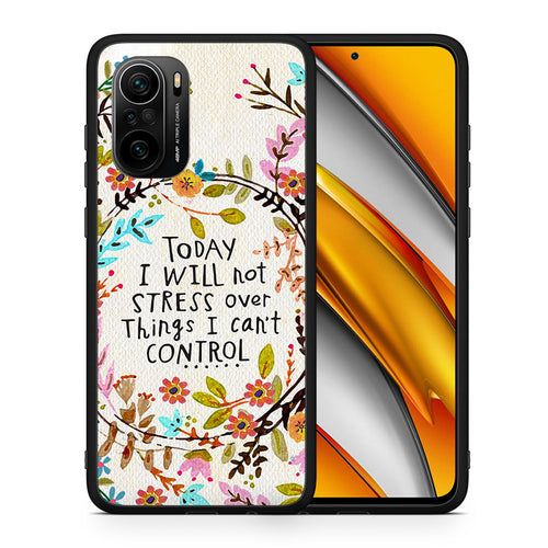 Θήκη Xiaomi Poco F3 Stress Over από τη Smartfits με σχέδιο στο πίσω μέρος και μαύρο περίβλημα | Xiaomi Poco F3 Stress Over case with colorful back and black bezels